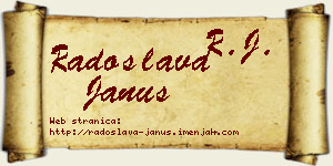 Radoslava Janus vizit kartica